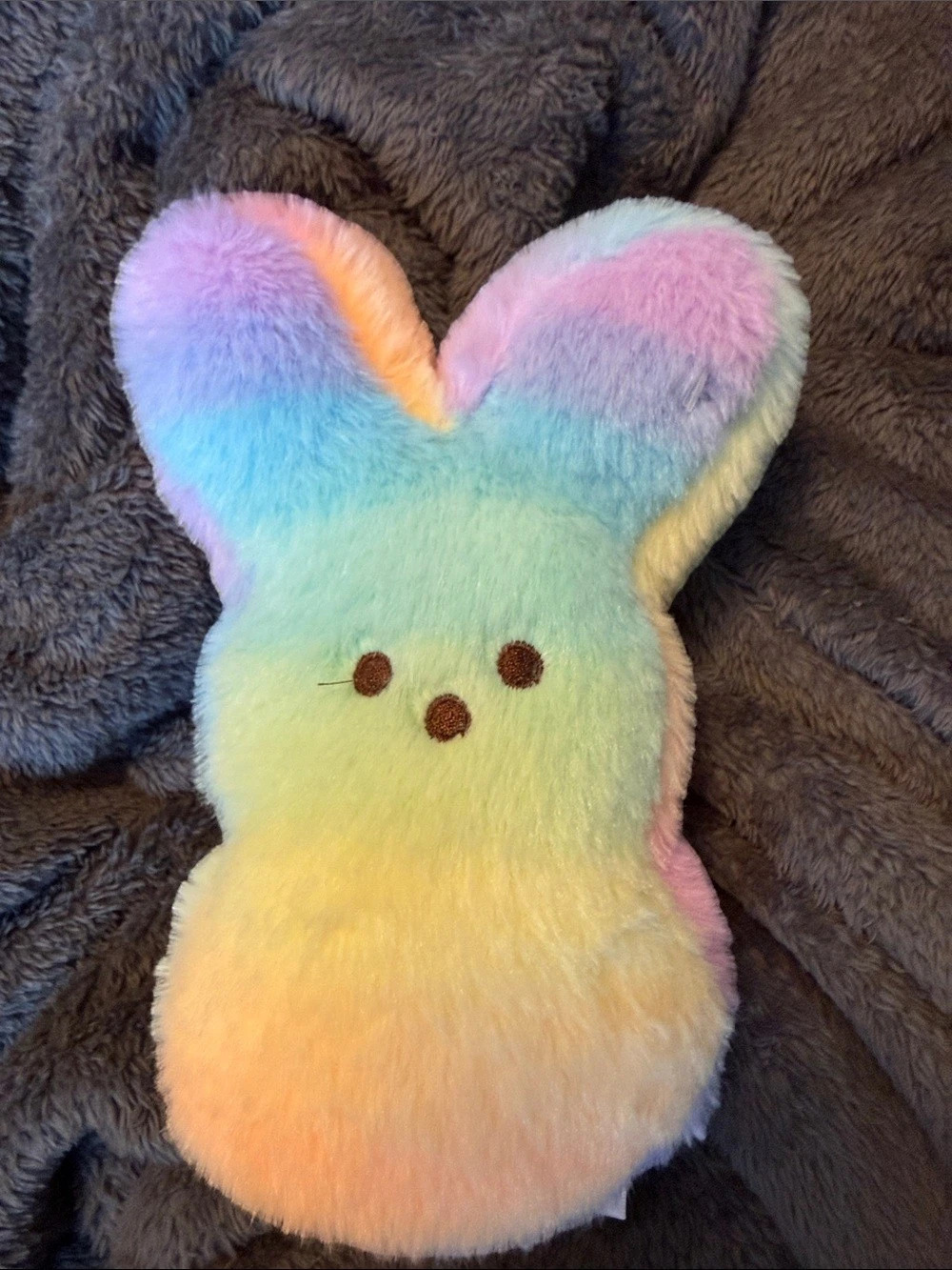 Peeps Rainbow Bunny Plush Multi & Pink 9 in